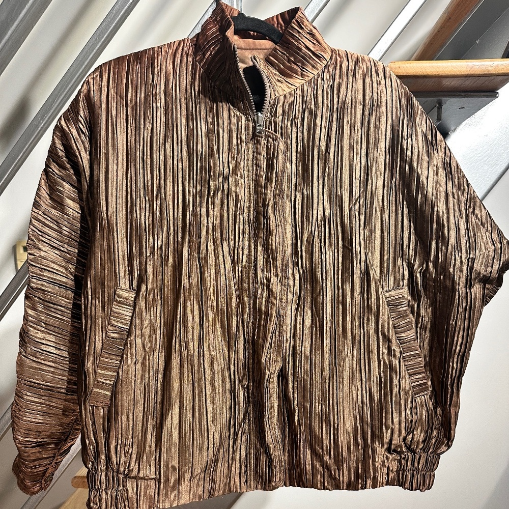 Vintage Copper Bomber Jacket